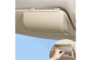 ANGGREK Car Sunglasses Glasses,Glasses Holder (Beige)