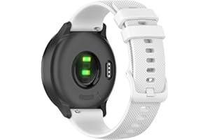 ROBINELLIS Tiggo 20mm Armband für Garmin Vivomove Sport Strap ,Band Ersatzband Silikonband, Uhrenarmband Armbänder Strap für Garmin Venu 2 plus/Approach S40/Garmin Forerunner158/Forerunner55
