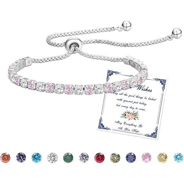 Cosie Lliy Infinity Roségouden Armband Hart Damesarmband, Damesarmband met Zirkoonarmband Meisjessieradenarmband Dames Cadeau, 25 cm, Roségoud