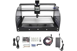 RATTMMOTOR CNC Fräsmaschine 3018-Pro Max,3 Achsen CNC Fräse-/Graviermaschine GRBL Steuerung 420x350x270mm,ER11 für PVC PCB Holzschnitzen DIY Engraver