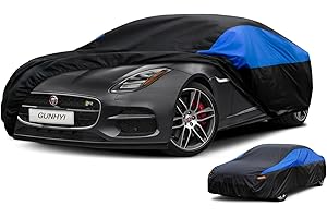 GUNHYI Sports Car Cover Waterproof Breathable, Coupe Car Cover Rain Dust UV Protection Fit for Jaguar F Type, Audi TT, BMW Z4, Porsche 718 Boxster Cayman, Mercedes SLK etc. Fit Coupe (Up To 450cm)