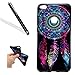 Produktbild Huawei P8 Lite 2017 TPU Silikon Hülle,Huawei P8 Lite 2017 Protective Case Cover,Leeook Elegant Retro Schön Pretty Bunt Blau Rot Traumfänger Muster Entwurf Ultra Dünn Weiche Handyhülle Schale Etui Protective Bumper Schutz Handy hülle Perfekte Passform Rückdeckel Shell Flexibel Gel Bumper für Huawei P8 Lite 2017 + 1 x Schwarz Eingabestift-Colorful Blue Red Dreamcatcher