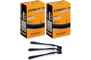 ‎MSZWEIRAD 2er Set Continental Fahrradschlauch MTB 28/29 Zoll AV 40mm (47/62-622) + 3 MSZweirad Reifenheber