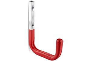 5 x OrgaTech Crochets Muraux 210 x 150 mm Rouge Capacité de Charge jusqu’à 50 Kg avec Gommage Supports pour Étagère Crochets Universels Crochet de Montage Support Outils