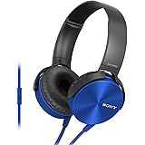 Sony Extra Bass MDR-XB450AP On-Ear Wired Headphones with Mic (Blue)