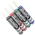 Maxiflo Pentel Whiteboard Marker with Chisel Tip, 4 Piece Set