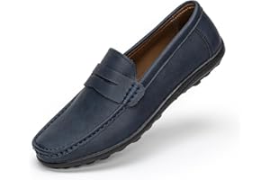 Rusffes Men's Loafers Flat Slip-on Driving Shoes Breathable Casual Moccasin Shoes