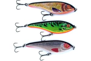 trifyd ® Fishing - Jerkbait brochet et carnassier 9cm - 21g, Le kit de 3 leurres de Peche.