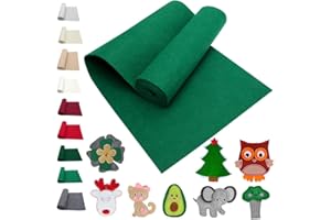 LOMUG Filz Meterware 40cmx250cm Filzstoff Meterware Grün Bastelfilz Filzrolle 3mm Dick Filzmatten zum Zuschneiden Filz Stoff für DIY Patchwork Filzunterlage Taschenfilz Nähen Kinder Bastelprojekte