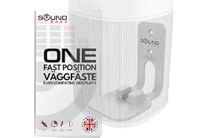 Sound Bass ONE, GEN 2, ONE SL & Play:1 Väggfäste, Vit, Enkelt | Kompatibelt Med Sonos ONE, ONE Gen 2, ONE SL & PLAY1 Högtalar