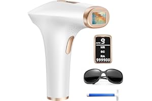 TIIMAGIC IPL Geräte Haarentfernung Laser - Schmerzfreie Haarentfernungsgerät mit 3 Erweiterte Funktionen HR/SC/RA und 9 Energiestufen, 999,900 Lichtimpulse für Frauen, Männer, Gesicht, Bikini, Körper