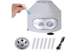 BONEW Portable Desktop Electric Centrifuge Machine Desktop Electric Lab Laboratory Medical Centrifuge Machine 4000rpm with Timer and Speed Control 20 ml x 6 Tubes