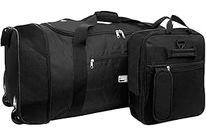 Fashion By Purdashian Travel Bag | Easy to Store Folding Large Suitcase | 1.2 Kilo Lightweight Suitcase Wheeled Holdall | Large 32" Duffle Bag with Wheels