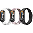 O Ozone Nylon Loop Straps Compatible with Xiaomi Mi Band 8, Soft Adjustable Breathable Sport Solo Loop Watch Strap Replacement Wristband for Men Women