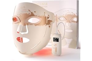 ‎RENPHO RENPHO LED-Rotlicht-Gesichtsmaske, Ein großartiges Valentinstagsgeschenke, Led Maske Gesicht Mit 324 LED-Lampen für eine umfassende Abdeckung des Gesichts, Drei Beleuchtungsmodi und kabelloses Design