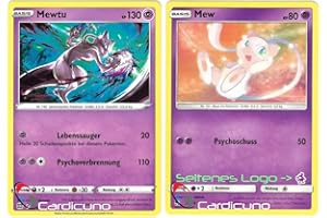 Cardicuno Mewtu & Mew Set 056/172 32/68 (Strahlende Sterne + Kampf Akademie Verborgenes Schicksal DE
