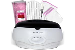 ‎BOSTON TECH Paraffinbad für Hände, Behandlung von Muskelschmerzen, Arthritis und Ödemen, Modell BE105Plus, 3 Liter (Schwarz, mit Wachs)