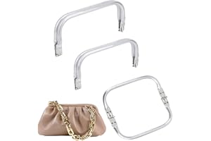 Dantolo Pack de 3 Cierres Ocultos de Cartera, Asas en Forma de U, Marco de Repuesto de Aluminio, Cierre de Bolsas, Bricolaje, Bolsa de Cierre para Bolsa de Cena 25cm x 9,5cm,22cm cm y18cm x 9,2cm
