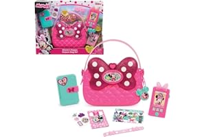 Disney Minnie, Sac Fashion, 8 Accessoires, avec Fonctions Sonores et Lumineuses, Jouet pour Enfants Dès 3 Ans, Mcn08