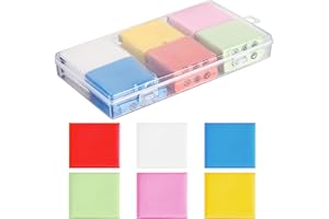 Faccito 12 Pcs Kneaded Eraser 1.57 x 1.38 in Sketch Moldable Eraser Soft Putty Rubbers Kneadable with Clear Case for Artists Colorful Professional Drawing Painting School Supplies(Mixed)