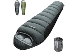 BISINNA Mummy Sleeping Bag for Adults - 4 Season Sleeping Bag Connectable Design Adjustable Hood for Warmth Windproof YKK Zipper - Camping Hiking Backpacking, Survival Gear