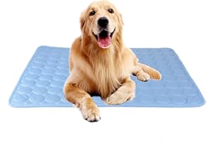 SAFLYSE Haustier-Matte Kühlkissen für Katzen und Hunde Nicht Giftig/Blau (M)