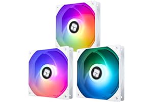Thermalright TL-C12CW-S X3 Wentylator CPU 120 mm, biały wentylator do obudowy ARGB, 4-pinowy cichy wentylator komputerowy PWM z łożyskiem S-FDB w zestawie, wentylator do 1550 obr./min., 3 szt.