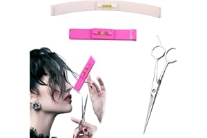 FENQURO 3 Pcs Barrette de Coiffure, Accueil Outil De Coupe De Cheveux, Frange Niveau Outil, Outils de Coupe de Cheveux, DIY Bricolage Tondeuse, pour Les Coupes de Cheveux, Franges, Pointes Fendues