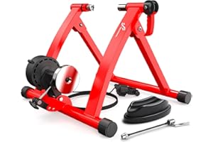 Sportneer Rullo per Allenamento, Supporto per Bici Supporto Magnetico in Acciaio per Bicicletta con Ruota di riduzione del Rumore per Esercizio al Chiuso (Rooso)