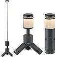 BYSOU Camping Light Telescopic and Collapsible Night Light Mobile Lighting 10000mAh Battery Built-in Magnetic Road Light & Flash Light for Adventure, Hiking, Camping, Live Streaming (Dark Grey)