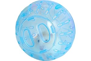 Daelesr Bola de Hámster 10cm 12cm, Pelota Hámster Transparente Plástico, Rueda de Correr Hamster para Roedores, Ratas, Jerbos, Mascota Pequeña (12 cm)