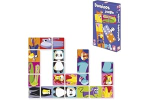 Janod - Jungle Dominoes Game - Childrens Board Game - FSC - Ages 3 and up - J02771
