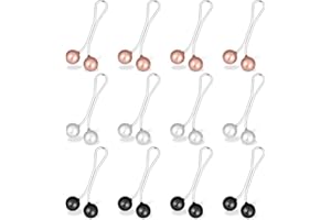 AEAOCVO 12 PCS Pearl Hijab Clips for Women Muslim, Pearl U Scarf Pin and Hijab Clips for Thin Shawl Scarf Sweater