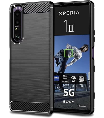 Custodia In Fibra Di Carbonio E TPU Per Sony Xperia 1 IV (5G) – Antiurto Sottile – Blu