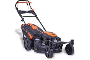 FUXTEC Cortacésped Gasolina 4 en 1, Eje Giratorio FX-RM5170agile - 2,9 kW. Ancho 51 cm, Altura Ajustable 7 Niveles 25-75 mm, Bolsa 60L, Mulching, Expulsión Lateral