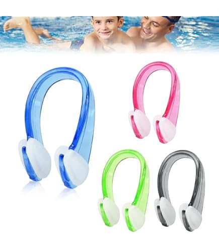 Lot De 5 Pinces De Nez En Silicone - Natation Et Plongée - Adultes Et Enfants - 5 Couleurs - Boîtes De Rangement Incluses