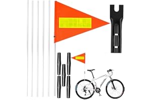 YEAPEAK Gagliardetto Per Bicicletta, Bandierina Sicurezza Da 180 Cm, Regolabile