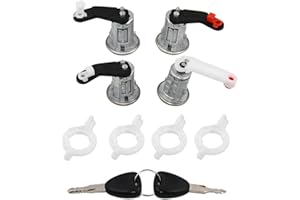 CANTONDZ Cylindres de serrure de porte de voiture,Kit Serrure 4 Barillets avec 2 clés Compatible avec Master MK Mégane Clio Opel Movano Nissan Interstar 7701470944 7701470945 7701470952