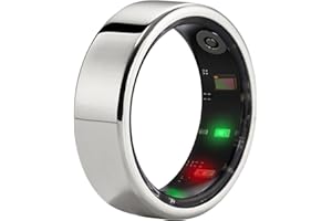 AMOVAN Smart Ring Health Tracker, Fitness Sonno Frequenza cardiaca Tracker ossigeno nel sangue Anello intelligente, Anelli fitness tracker Bluetooth resistenti all'acqua