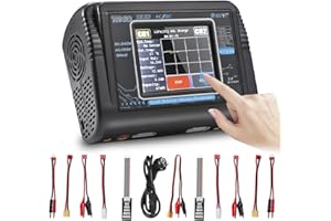 Haisito LiPo Ladegerät, Touchscreen Dual Balance Ladegerät Entlader AC 150W DC 240W 10A für Li-Ionen-Lebensdauer NiCd NiMH LiHV PB Smart Akku
