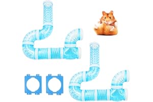 BOJVESH Zestaw Rurek dla Chomika, Tunel Przygodowy, Zewnętrzna Rura, Przezroczysta Ścieżka Przyłączeniowa, Zabawka dla Szczurów i Małych Zwierząt, Akcesoria do Klatki, Sport