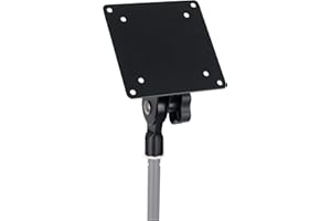 Pronomic Adaptateur pour Pied de Micro avec Fixation VESA pour Écrans LED/TFT - pour Montage de moniteurs sur Pieds de Micro - entraxes : 100 mm et 75 mm - Noir