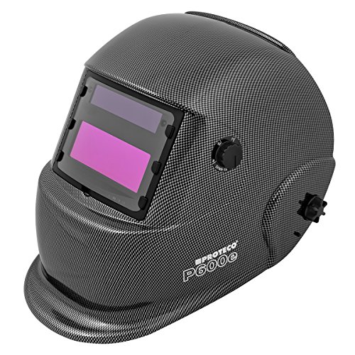 Proteco-Werkzeug® P600E Solar Automatik Schweißhelm Schweisshelm Schweissmaske Schweißschild Automatikhelm Carbon Design - 2