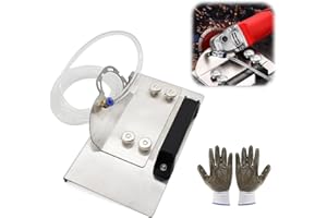 SKIKHN Supporto Per Smerigliatrice Angolare per Taglio di Piastrelle Smuss a 45° Gradi, Supporto Smerigliatrice con Tubo Dell'acqua da 1 m e Guanti, Supporto Per Smussatura per Tipo 100
