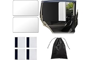 TAFACE 2 parasoles magnéticos para coche con 4 pares de adhesivos fijos, 1 bolsa de almacenamiento, parasoles aislantes del sol y del calor, cortinas traseras UV, cortinas magnéticas desmontables