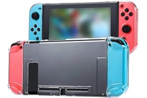 BCZR Funda Protectora para Nintendo Switch OLED,1Funda cómoda de TPU con 2 Protector de Pantalla de Vidrio Templado, Ideal para Nintendo Switch OLED,Protección Completa, anticaída