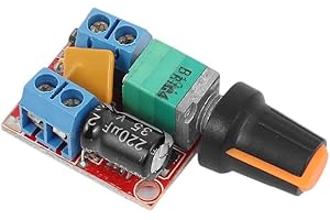 WINGONEER DC Motor Speed Control Driver Board 3V-35V 5A PWM Controller Stepless DC 3V 6V 12V 24V 35V Variable Voltage Regulator Dimmer Governor Switching Build with LED Indicator and Switch Function