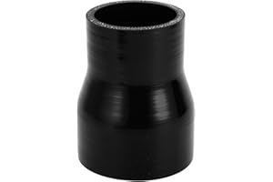 X AUTOHAUX Straight Coupler Silicone Hose 2.24"-2.99" ID 3.94" Length 0 Degree Car Silicone Hose Coolant Hose 4-Ply 5mm Thickness Air Intake/Turbo/Intercooler Piping Tube Black 1 Pcs