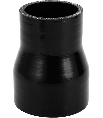 Réducteur Droit En Silicone Noir 63mm Vers 45mm - Pour Tuyauterie Auto/moto