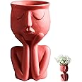 Jarrón de Cara Humana Jarrón Minimalista Abstracto Creativo Jarrones de Cara Florero de la Escultura de Interior Decorativa R